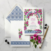 Bougainvillea Middellandse zee bruiloftsfeest Kaart