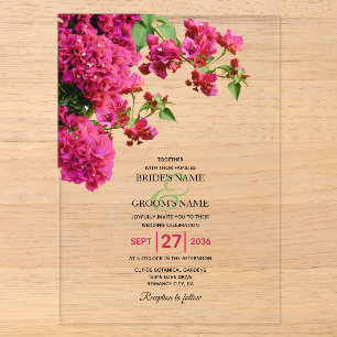 Bougainvillea Middellandse Zee Griekse Eiland Brui Acryl Uitnodigingen