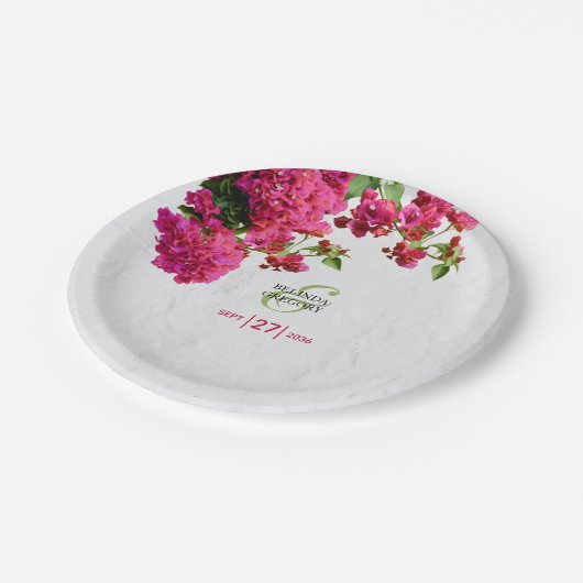 Bougainvillea Middellandse Zee Griekse Eiland Trou Papieren Bordje (Gekanteld)