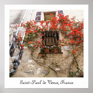 Bougainvillea op Window Poster