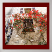 Bougainvillea op Window Poster (Voorkant)