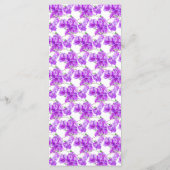 Bougainvillea paarse waterverf tropen bruiloft menu (Achterkant)