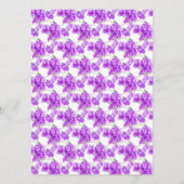 Bougainvillea paarse waterverf trouwbar menu (Achterkant)