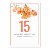 Bougainvillea papier bloem koraal sinaasappel brui kaart (Achterkant)