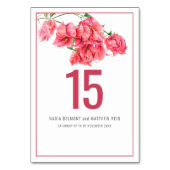 Bougainvillea papier bloem rood roze bruiloft kaart (Achterkant)