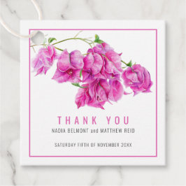 Bougainvillea papier bloem roze bruiloft dank u bedankjes labels