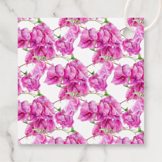 Bougainvillea papier bloem roze bruiloft dank u bedankjes labels (Achterkant)