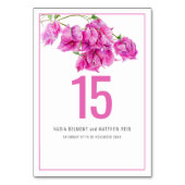 Bougainvillea papier bloem roze bruiloft of evenem kaart (Achterkant)