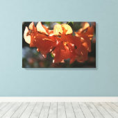 Bougainvillea (perzikafsluiting) canvas afdruk (Insitu (Houten vloer))