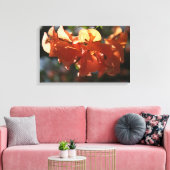 Bougainvillea (perzikafsluiting) canvas afdruk (Insitu (Woonkamer))