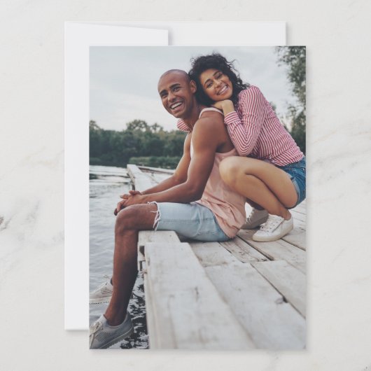 Bougainvillea Photo Summer Wedding Save The Date (Achterkant)