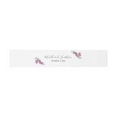 Bougainvillea Pink Wedding Belly Band Uitnodigingen Wikkel (Vlak)