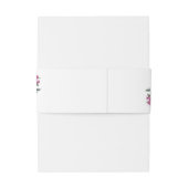 Bougainvillea Pink Wedding Belly Band Uitnodigingen Wikkel (Achterkant Voorbeeld)