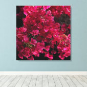 Bougainvillea Red Tropical Vining Shrub Foto Canvas Afdruk (Insitu (Houten vloer))