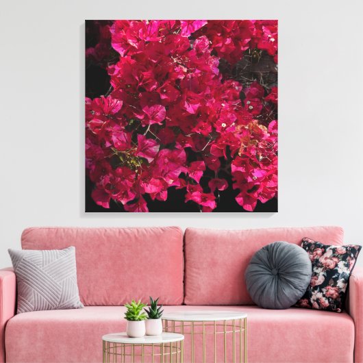 Bougainvillea Red Tropical Vining Shrub Foto Canvas Afdruk (Insitu (Woonkamer))