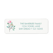 Bougainvillea retouradres label (Voorkant)