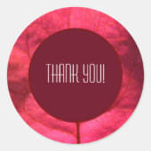 Bougainvillea Ronde Dank U Sticker (Voorkant)