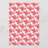 Bougainvillea rood roze waterverf bruiloft Bar Menu (Achterkant)