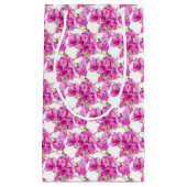 Bougainvillea roze bloem aquarel patroon klein cadeauzakje (Voorkant)