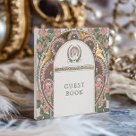 Bougainvillea Roze Groen Goud Huwelijk Gastenboek<br><div class="desc">Art Nouveau Floral Blue & Gold Wedding Guestbook van Alphonse Mucha in een romantisch en grillig ontwerp met Real Gold Foil. Victoriaans bloemen vullen klassieke art deco-lettertypen aan. Voer uw aangepaste gegevens in en u bent klaar. Als u het ontwerp verder wilt wijzigen, klikt u gewoon op de blauwe knop...</div>