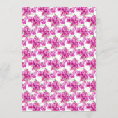 Bougainvillea roze paarse waterverf bruiloft bar menu (Achterkant)