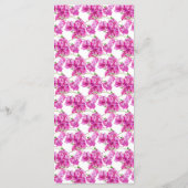 Bougainvillea roze paarse waterverf bruiloft menu (Achterkant)