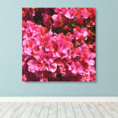 Bougainvillea Roze Tropische Vining Shrub Foto Canvas Afdruk (Insitu (Houten vloer))