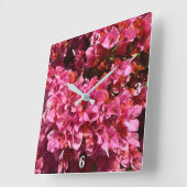 Bougainvillea Roze Tropische Vining Shrub Foto Vierkante Klok (Hoek)