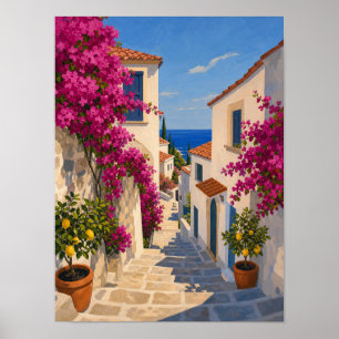 Bougainvillea Trap naar de Zee Poster