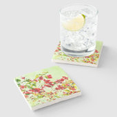 Bougainvillea Tropical Art Flower Marble Stenen Onderzetter (Zijkant)