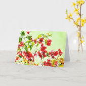Bougainvillea Tropical Floral Art Note Kaart (Gele Bloem)