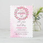 Bougainvillea Tropical Forest bruiloft receptie Kaart (Staand voorkant)