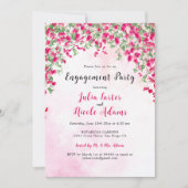 Bougainvillea Tropical Rainforest Engagement Party Kaart (Voorkant)