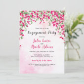 Bougainvillea Tropical Rainforest Engagement Party Kaart (Staand voorkant)