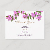 Bougainvillea Tropical Wedding Bedankt v2 Informatiekaartje (Voorkant)