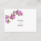 Bougainvillea Tropical Wedding Reception Card Informatiekaartje (Achterkant)