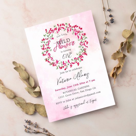 Bougainvillea Tropical Wild Forest Verjaardag Kaart