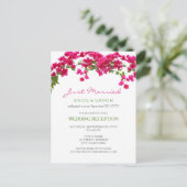 Bougainvillea tropische ontvangst ontsnapt briefkaart (Staand voorkant)
