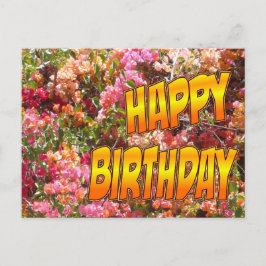 Bougainvillea Verjaardag Briefkaart Sinaasappel