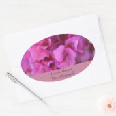 Bougainvillea volledige boekenplaat ovale sticker (Envelop)