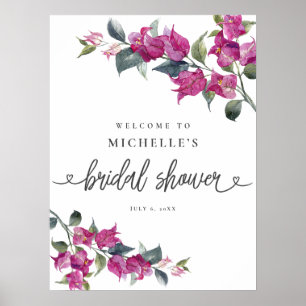 Bougainvillea Vrijgezellenfeest welkomstbord Poster