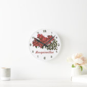 Bougainvillea Wall Clock Ronde Klok (Huis)