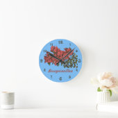 Bougainvillea Wall Clock Ronde Klok (Huis)