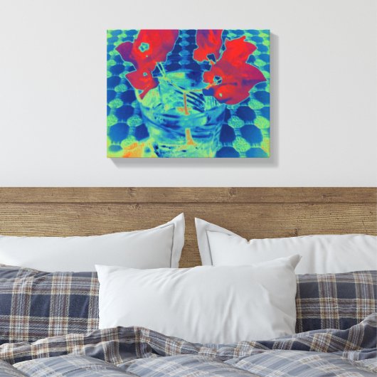 BOUGAINVILLEA WRAPPED CANVAS (Insitu (Slaapkamer))