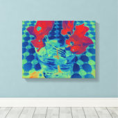 BOUGAINVILLEA WRAPPED CANVAS (Insitu (Houten vloer))