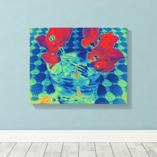 BOUGAINVILLEA WRAPPED CANVAS (Insitu (Houten vloer))