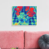 BOUGAINVILLEA WRAPPED CANVAS AFDRUK (Insitu (Woonkamer))