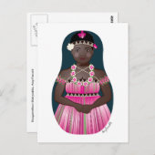 Bougainvillean Matryoshka-Briefkaart Briefkaart (Voorkant / Achterkant)