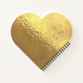 Bougee gouden glitter salon hart notitieboek (Achterkant)