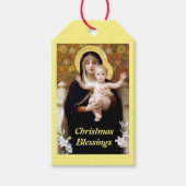 Bougereau Jesus en Mary Kerstzegeningen Cadeaulabel (Voorkant)